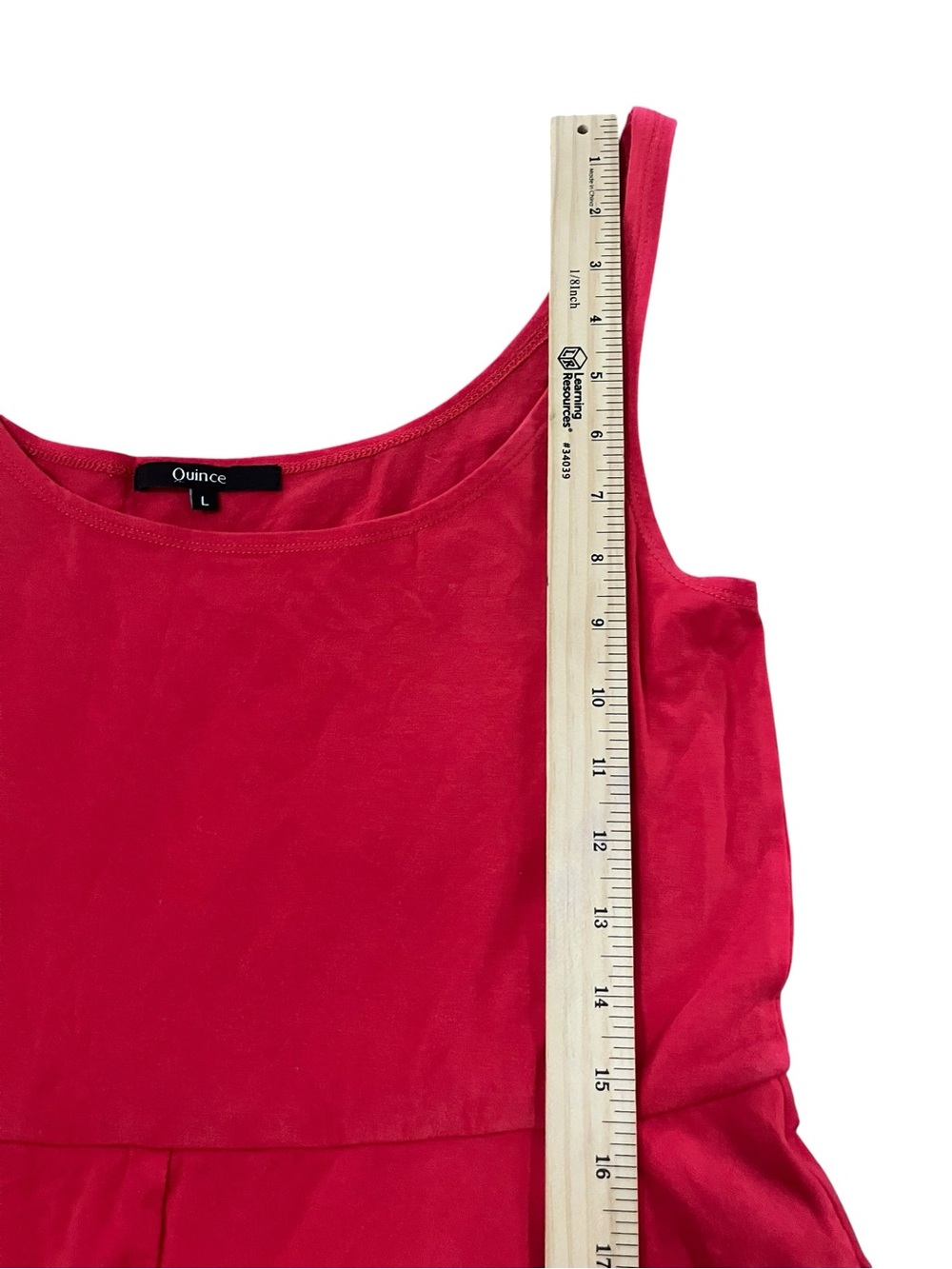 Quince Red Scoop-Neck Sleeveless Fit & Flare Midi Dress with Pockets Large - Picture 10 of 10